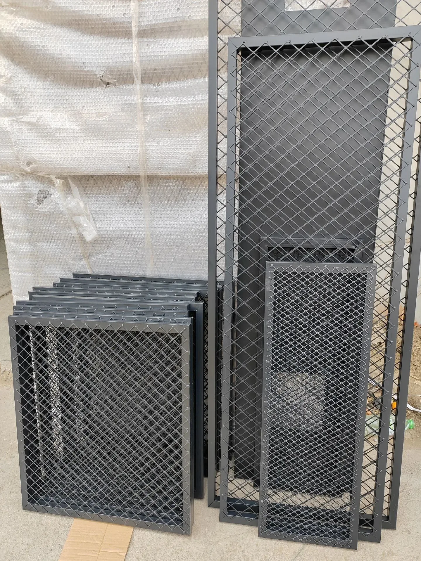 Framed expanded metal ceiling panel as an example of custom panel construction
